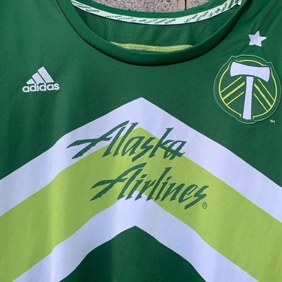Portland Timbers MLS Soccer Home 2015/16 Green Jersey Nagbe 6 Adidas Women’s XL - Picture 6 of 7